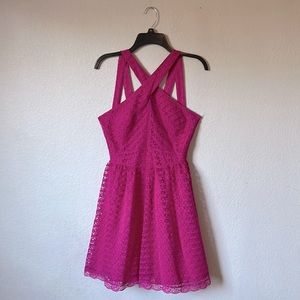 Moda International-Mini Dress-Fuchsia Pink-Size 6
